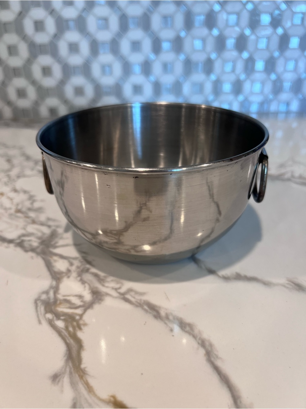 Vintage Farberware 5.5" Stainless Steel Mixing Bowl Double Thumb Ring